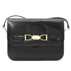 Celine carriage shoulder bag black